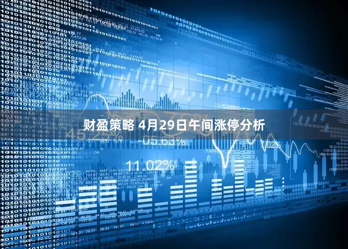 财盈策略 4月29日午间涨停分析